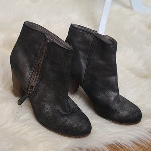 BP Trolley bootie gun metal leather size 6.5